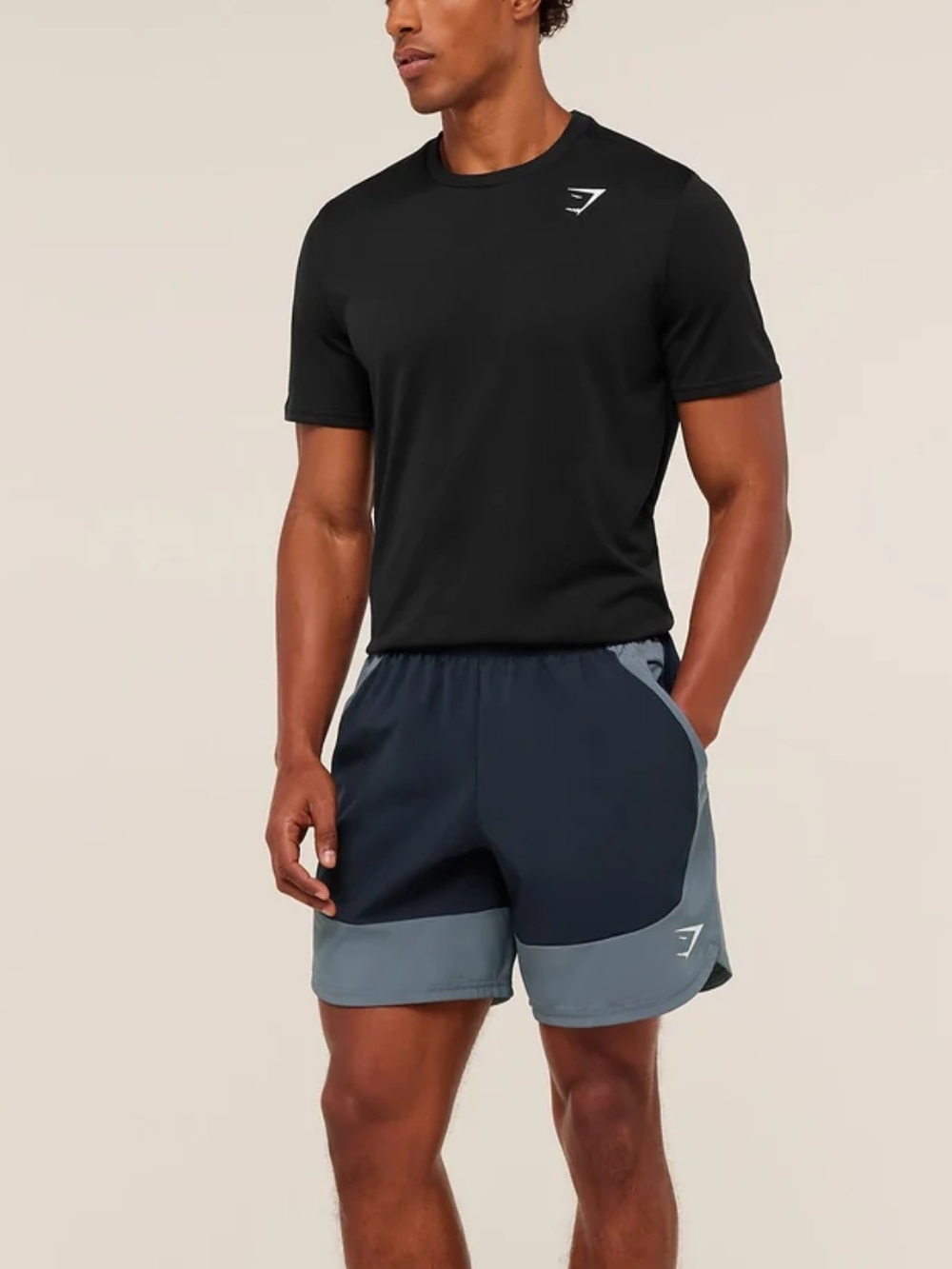 Gymshark Sport 25 Block 7" Shorts - Heavy Blue/Iron Blue